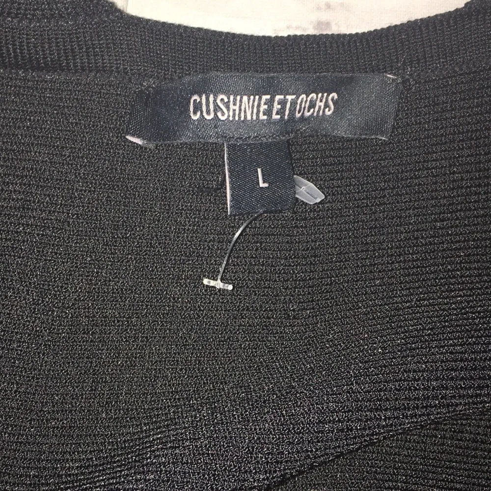 CUSNIE ET OCHS BANDAGE knit type FABRIC LIKE EUC RUNWAY CROSS BACK DRESS